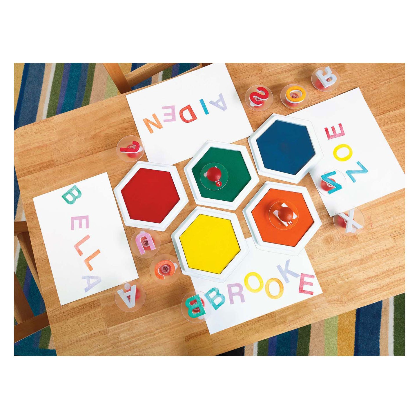 Coloraciones: sellos de letras mayúsculas fáciles, 26.