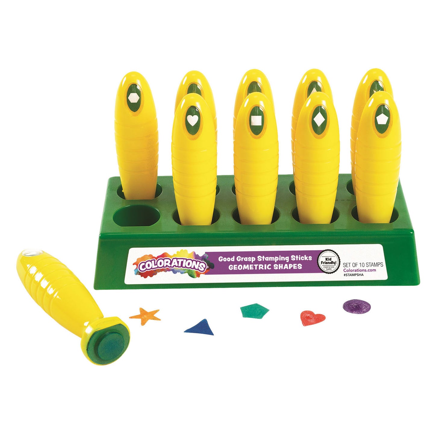 Coloraciones - palitos de sello formas geométricas - 10 uds.