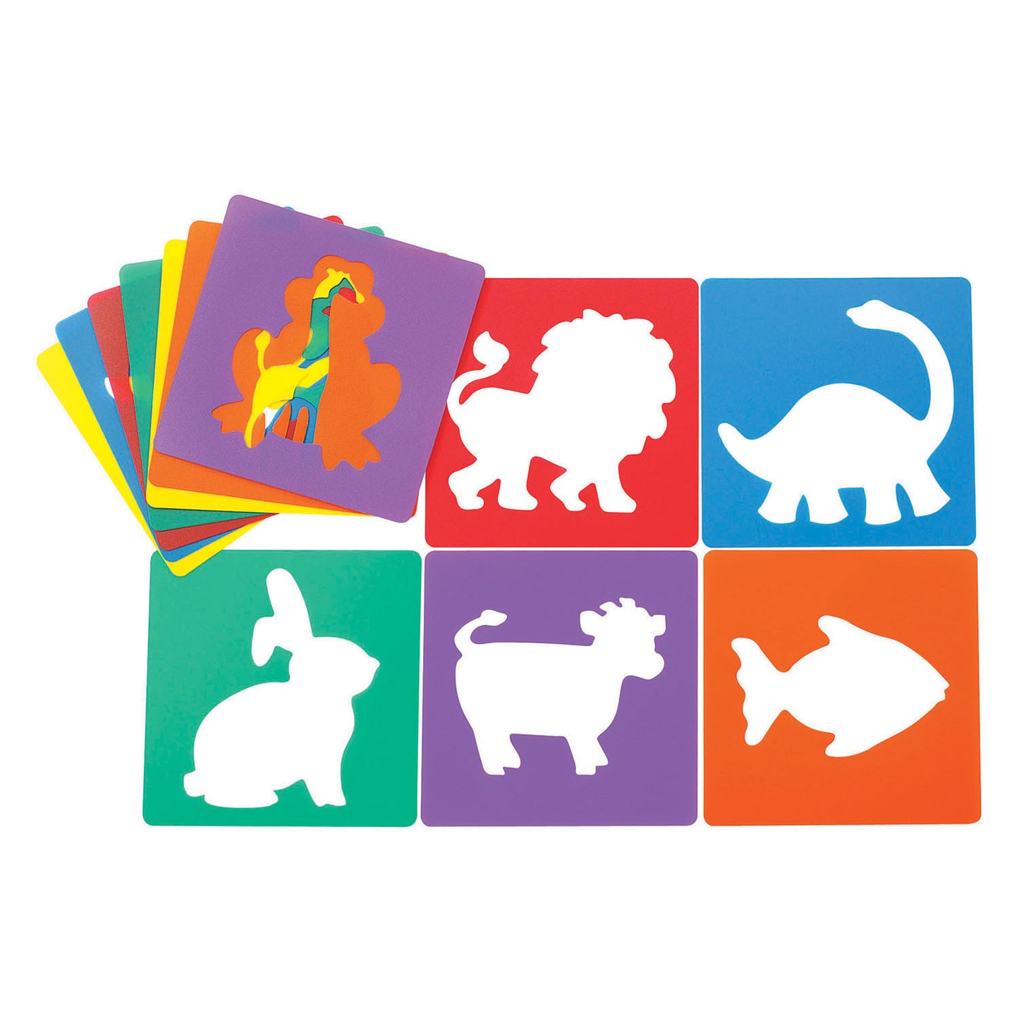 Colorazioni - modelli animali riutilizzabili - 12pz.