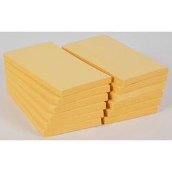 Gerecyclede notes office depot 76x127mm 70g m2 geel 12 blokken