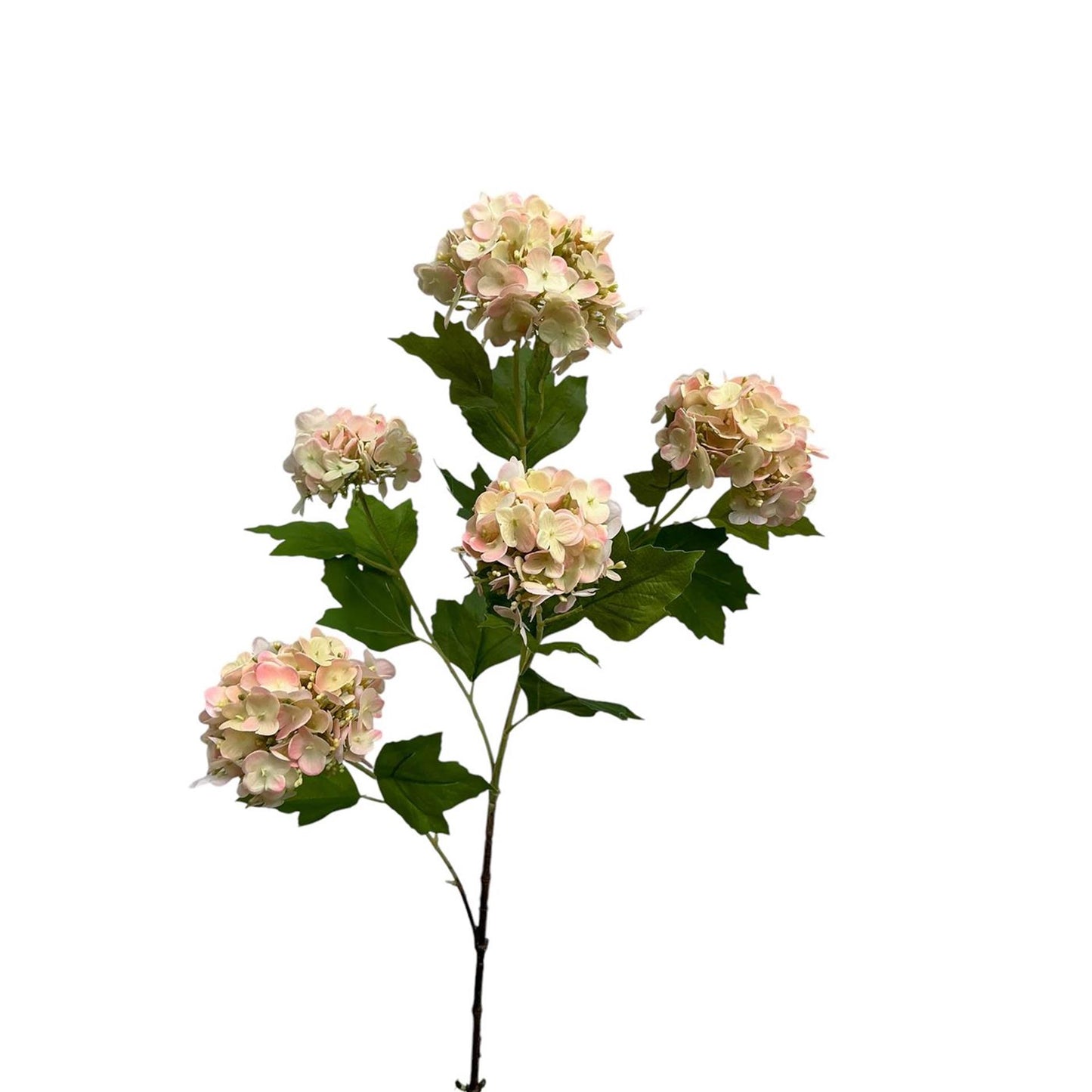 Colección Roberts flor artificial bola de nieve real touch 85 cm rosa