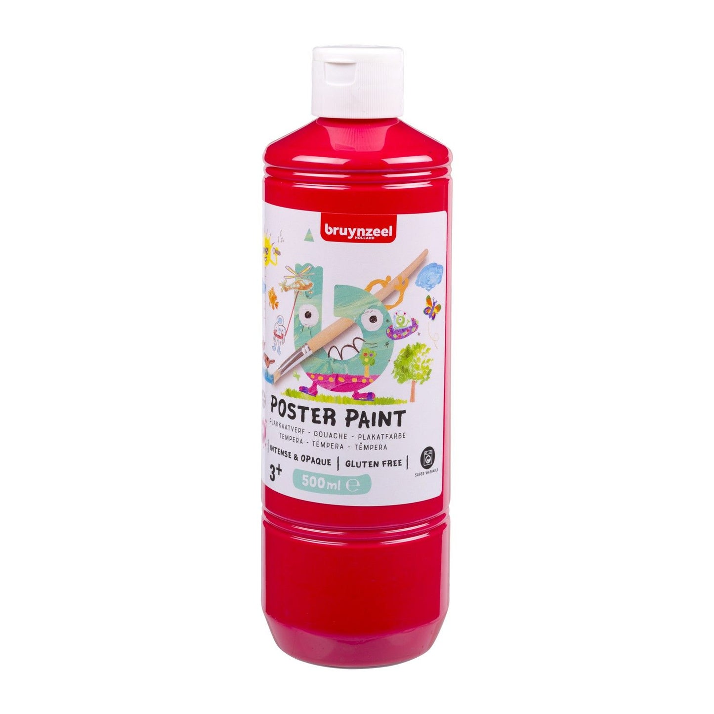 Bruynzeel • pittura a guazzo per poster, 500 ml, rossa