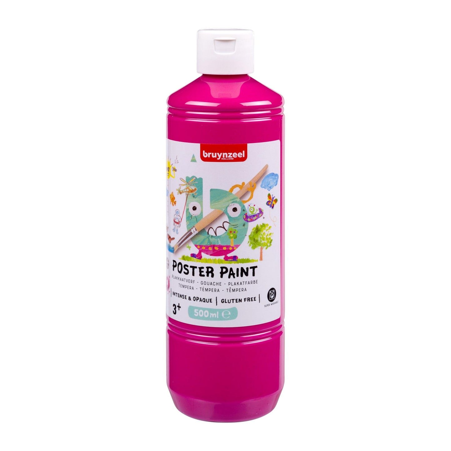 Bruynzeel • pittura a guazzo per poster, 500 ml, rosa