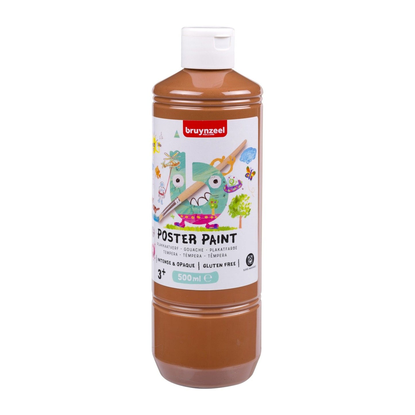 Bruynzeel • pittura a guazzo per poster da 500 ml marrone chiaro