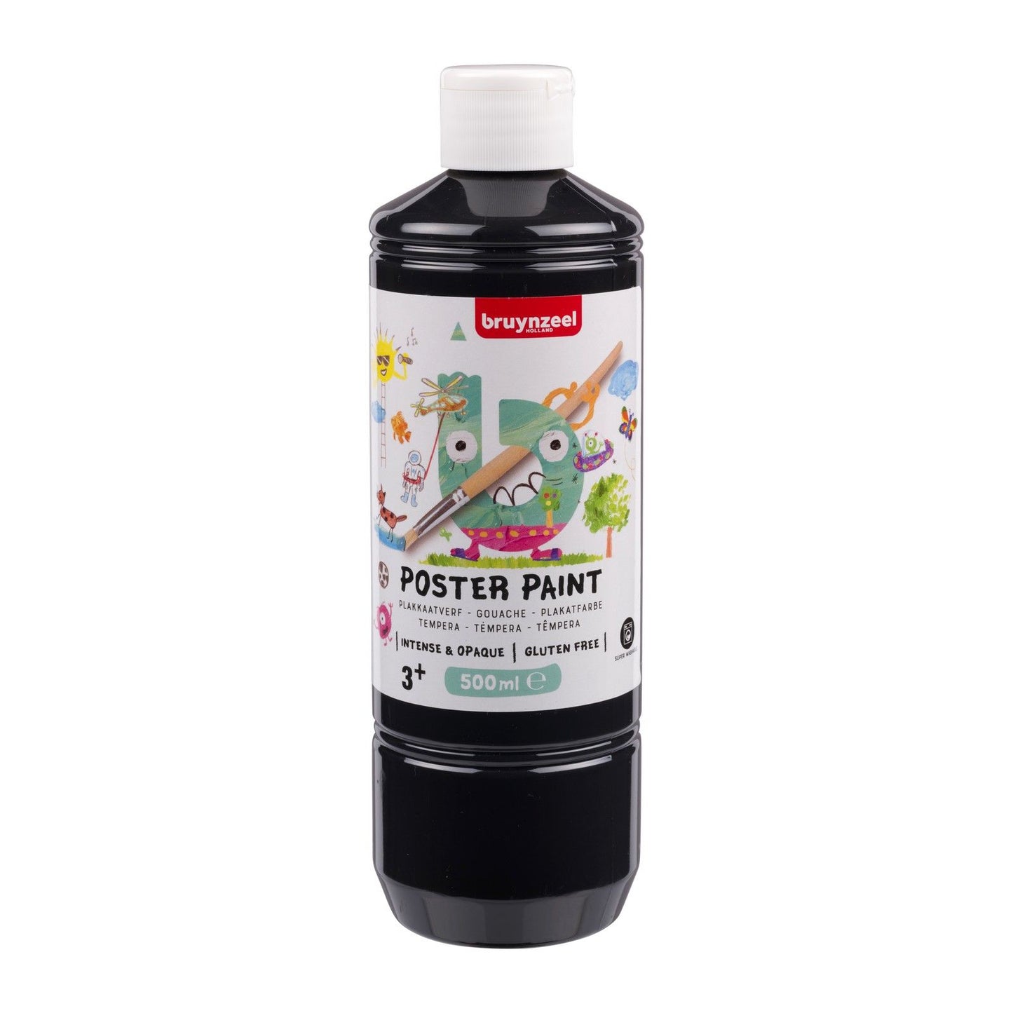 Bruynzeel • pintura para carteles gouache 500ml negro