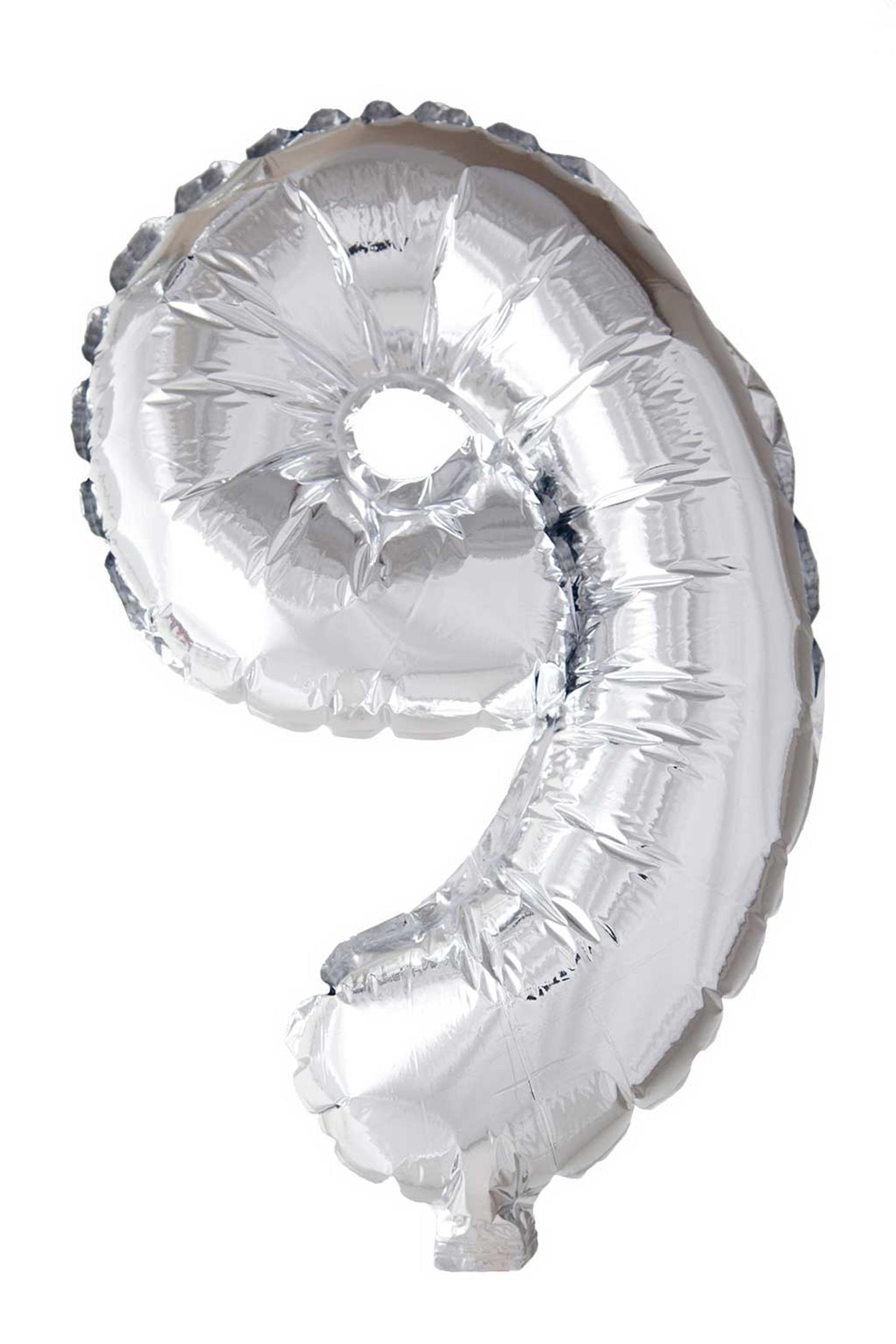 Palloncino foil Globos numero '9' argento 40cm