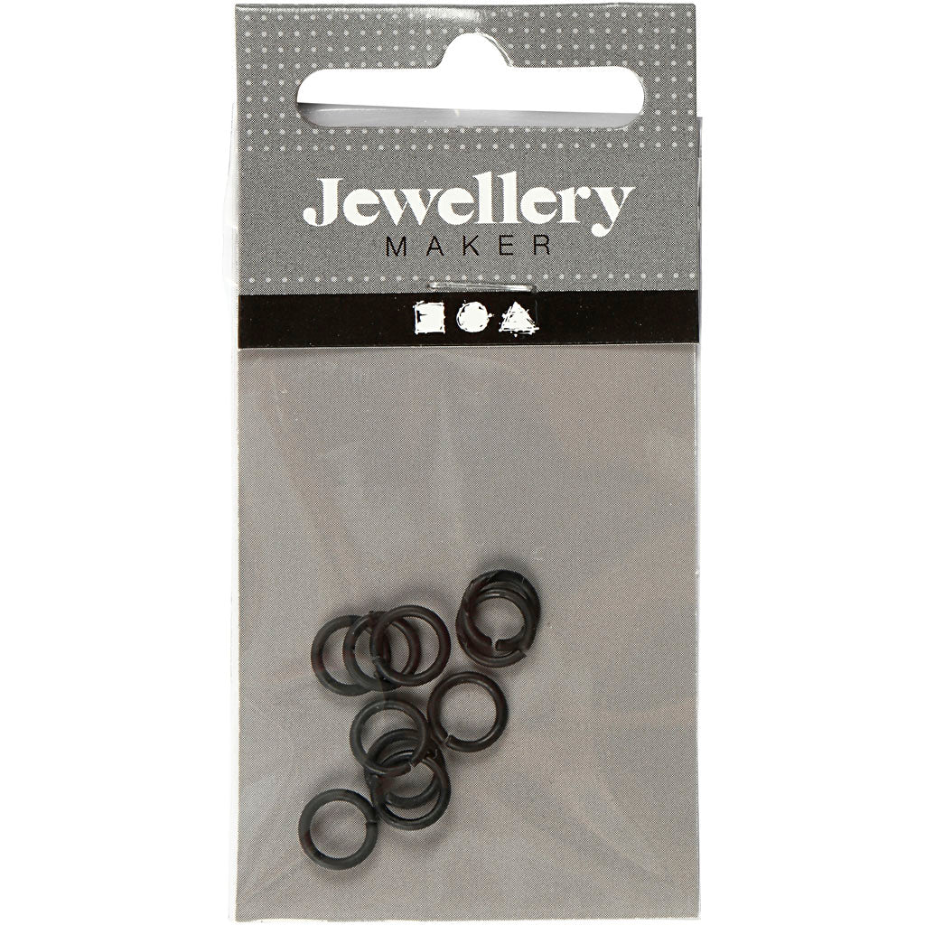 Anillos Creativ Company, tamaño 7 mm, grosor 1 mm, negro, 50 piezas 1 caja
