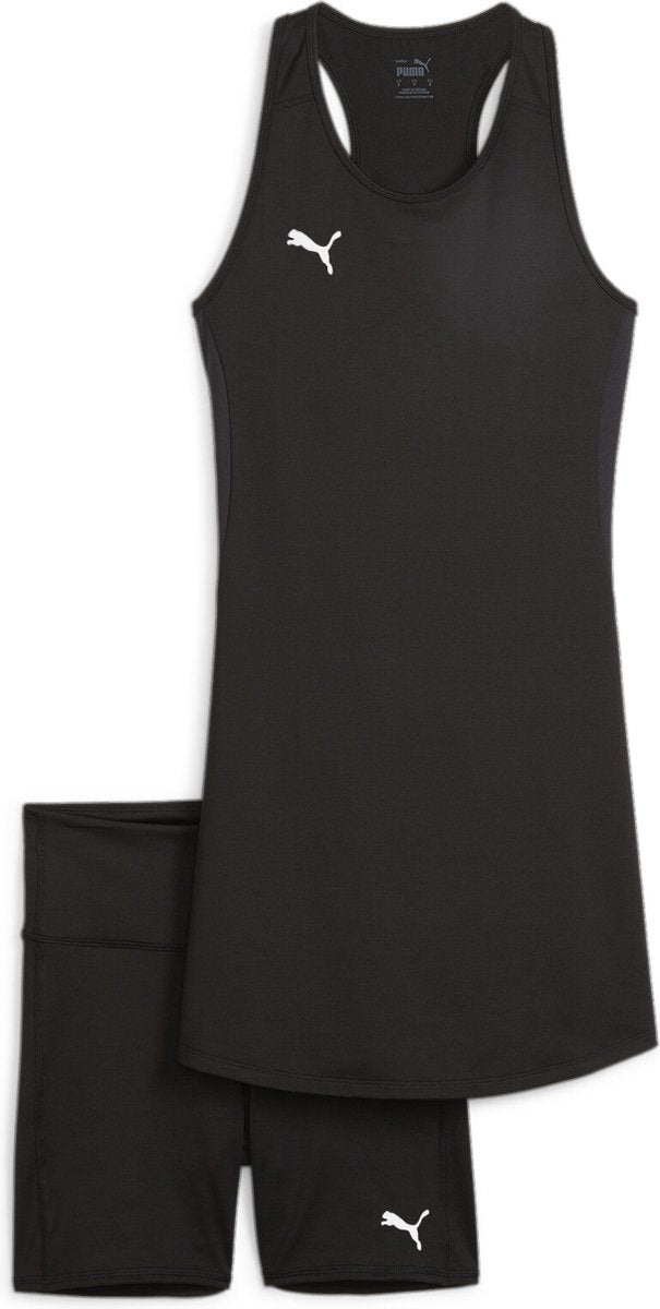 Puma teamgoal dress dames sportjurk - black- white