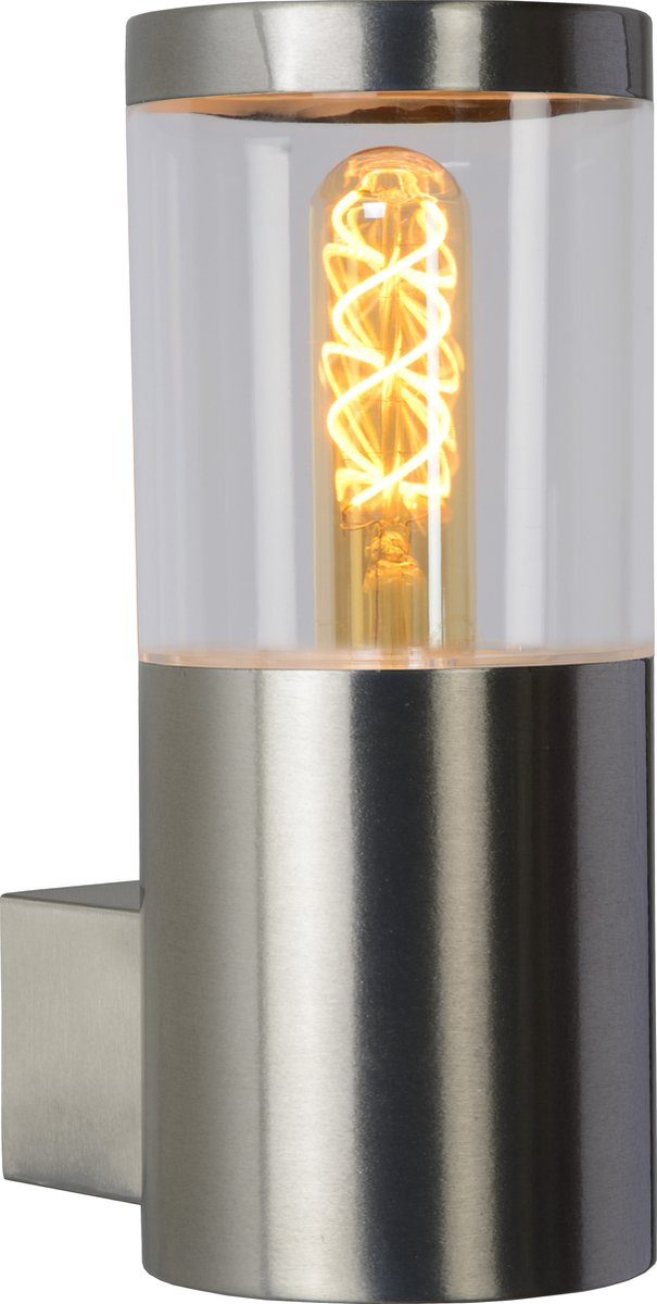 Lucide fedor - aplique interior exterior - 1xe27 - ip44 - cromo mate