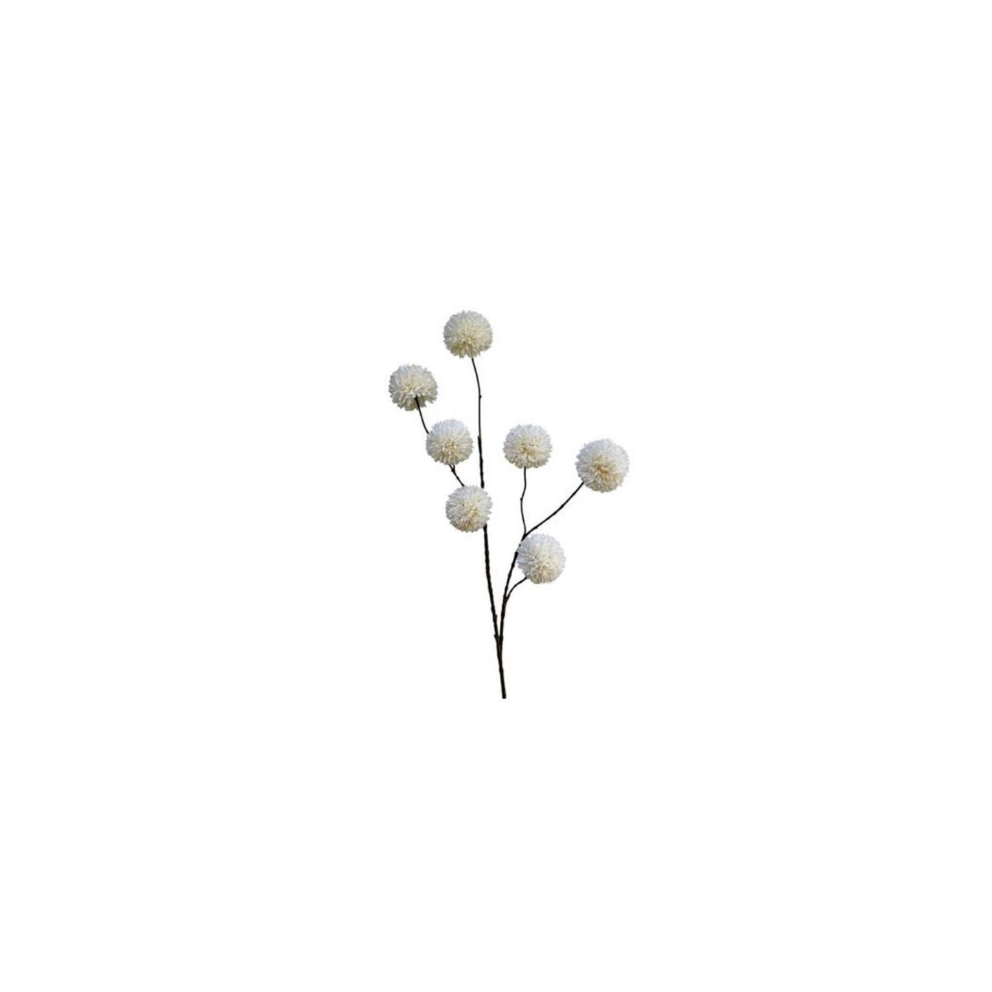 Pompon ramo artificiale collezione Roberts bianco 98 cm