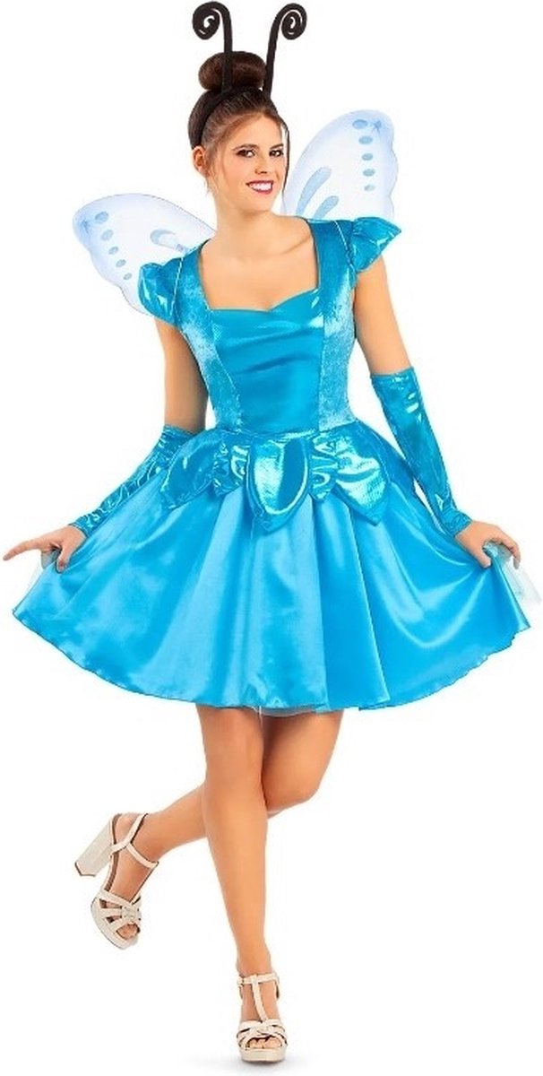 Mom funcompany blauw feeën kostuum vlinder - maat m l