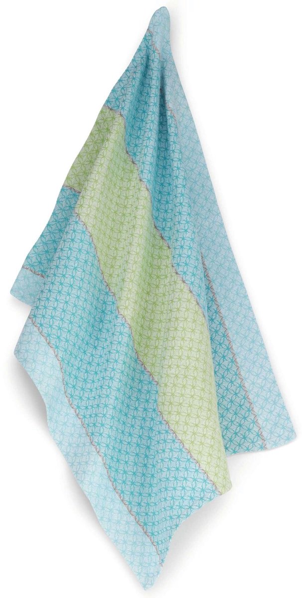 Kela kitchen - set strofinacci carla da 4 - cotone - verde -