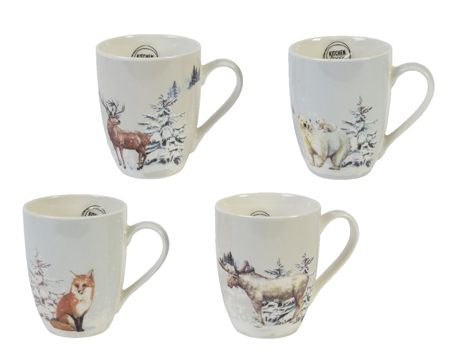 Decoris Taza navideña porcelana imagen animal
