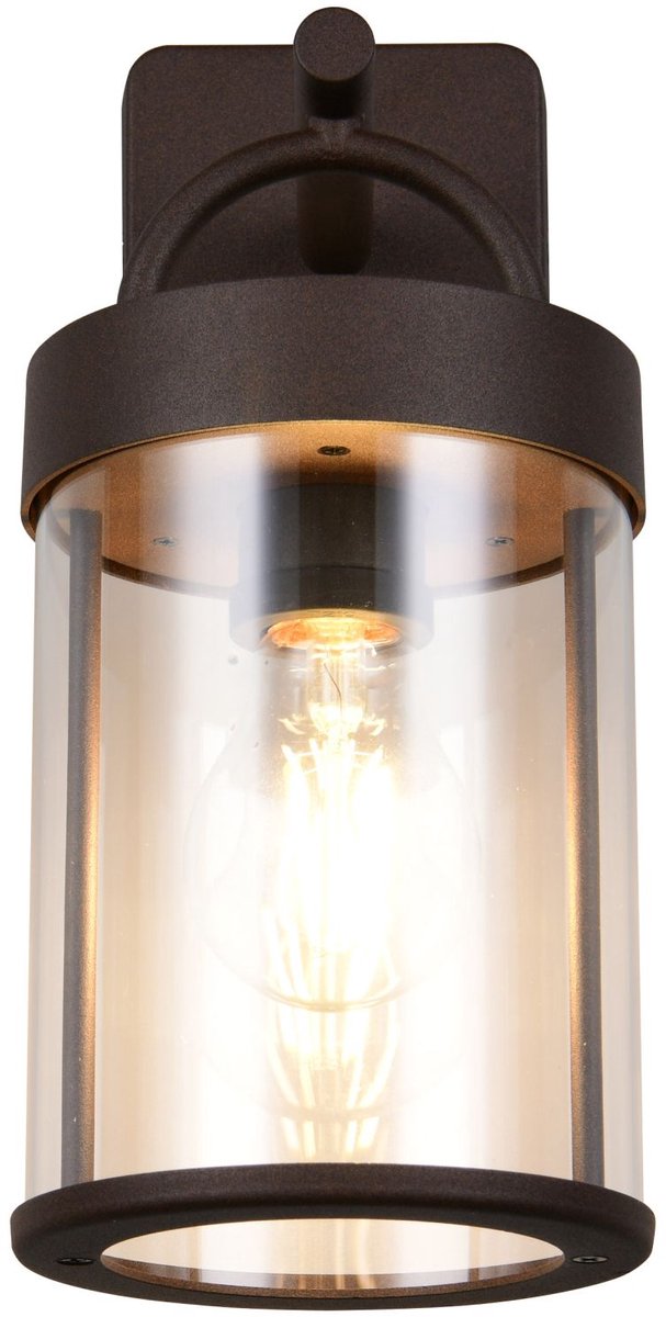 Rl live your light reality almeria - wandlamp - roestkleur - excl. 1x e27 4 w - wandmontage - buitenverlichting - ip44