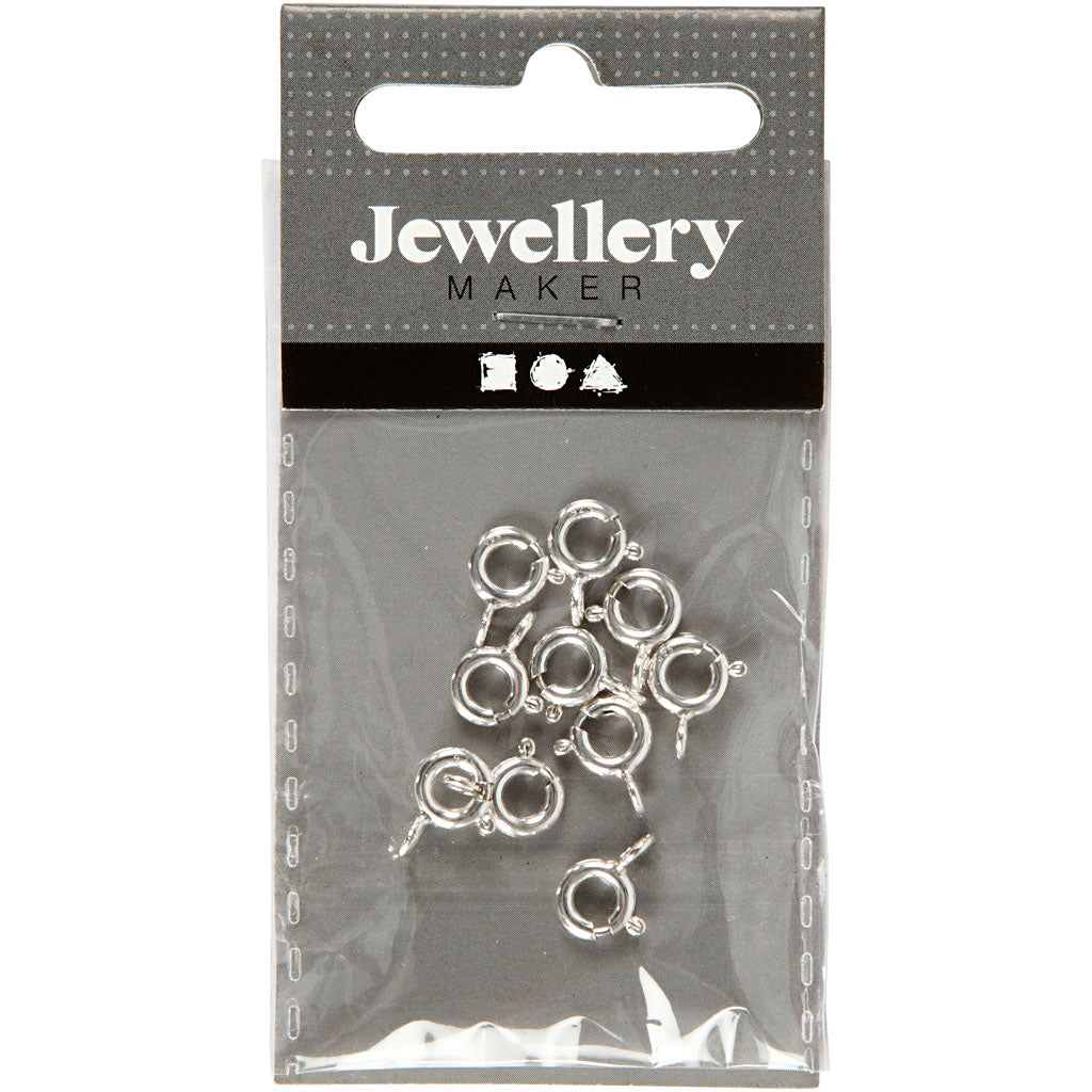 Cierre de la versión de creativ Company, d 6 mm, plata, 10 piezas 1 caja