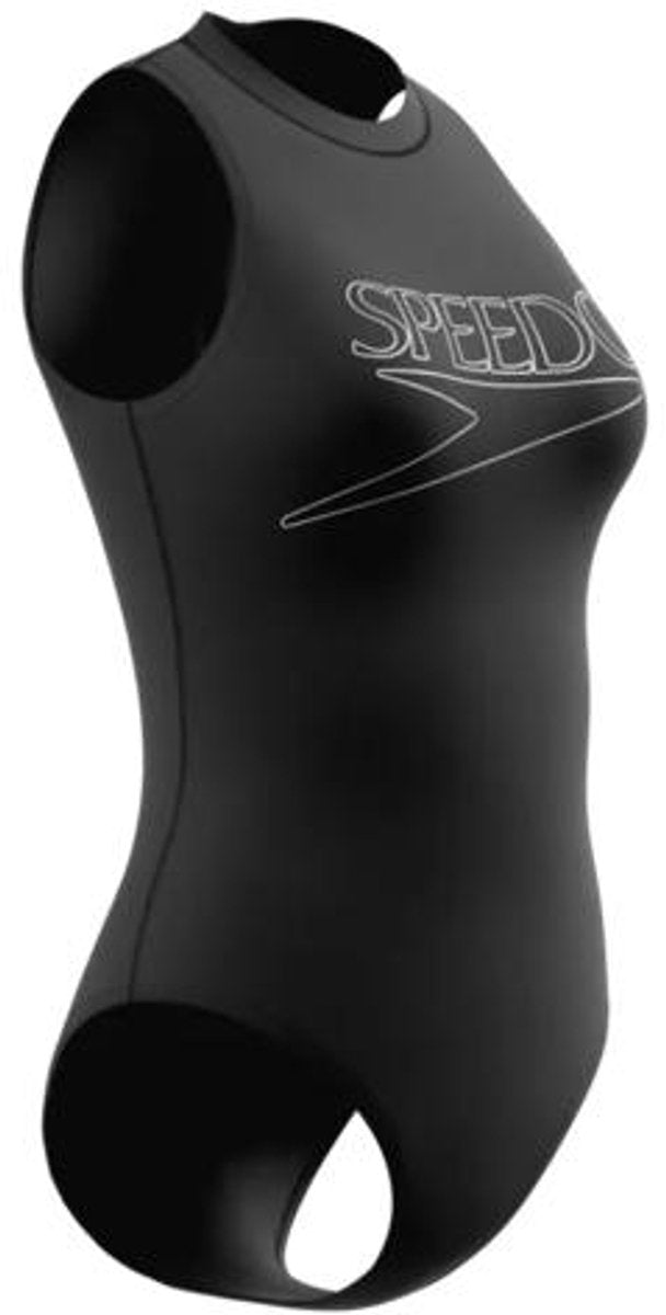 Speedo endurance+ logo hydrasuit 1 piece dames sportbadpak - zwart wit