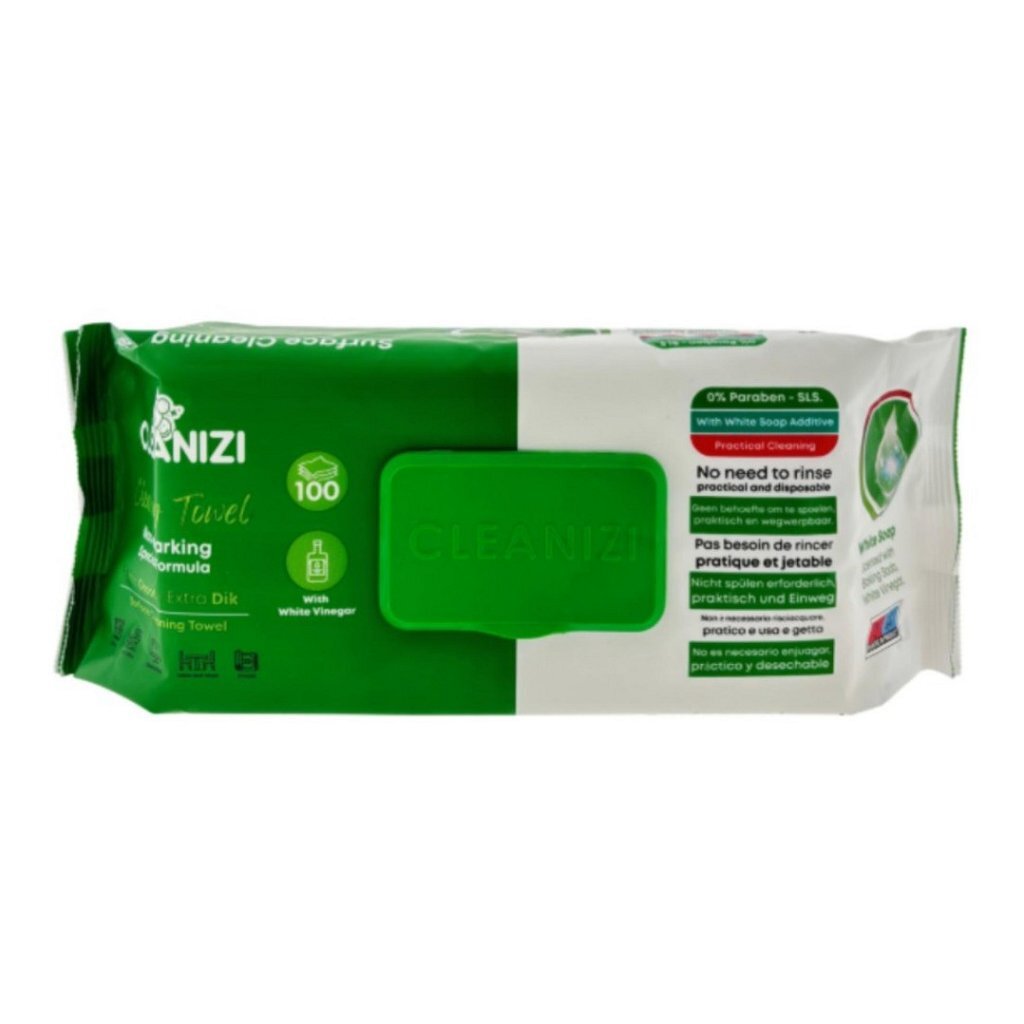 Asciugamani per pulizia Cleanizi 100 pezzi confezione grande extra spessi con sapone | 3 pezzi