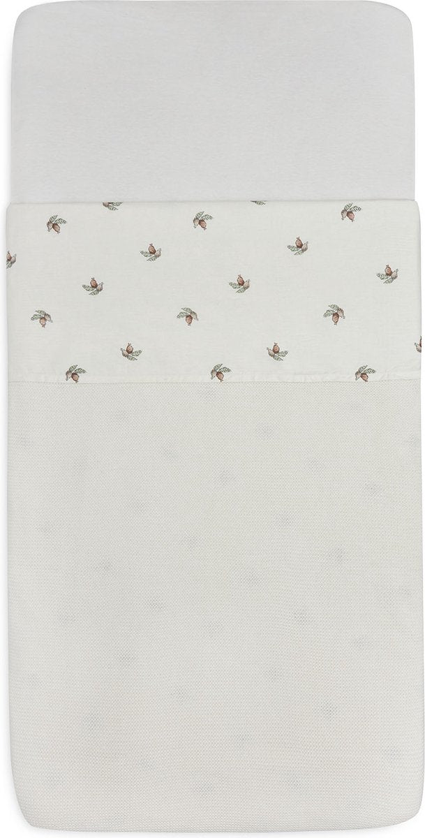 Lenzuolo per lettino Jollein 120x150 cm rosa canina