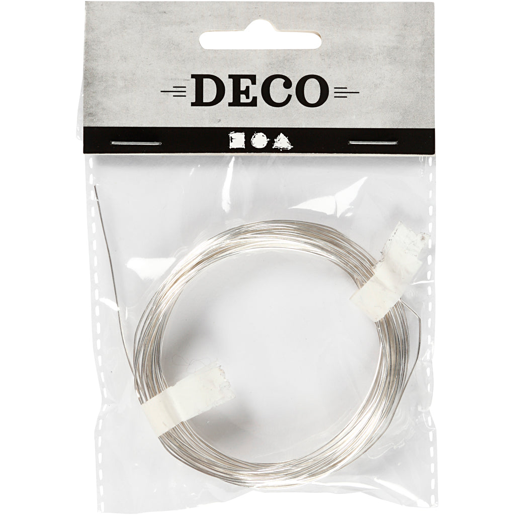 Creativ Company Silitched Wire, espesor 0.6 mm, plata, 10 m 1 rollo