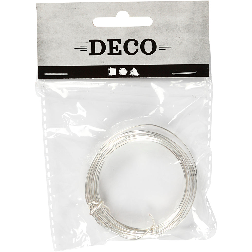 Creativ Company Silitched Wire, espesor de 1 mm, plateado, 4 m 1 rollo