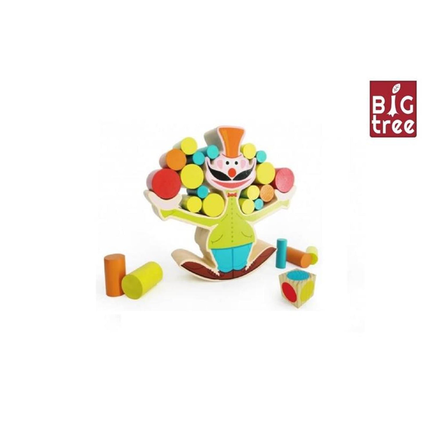 Gran árbol juego de equilibrio payaso madera 15 piezas 18cm