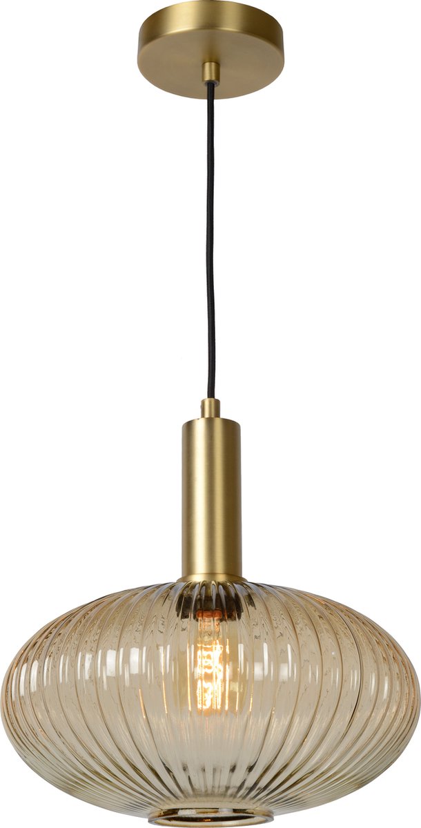 Lucide maloto - hanglamp - ø 30 cm - 1xe27 - amber