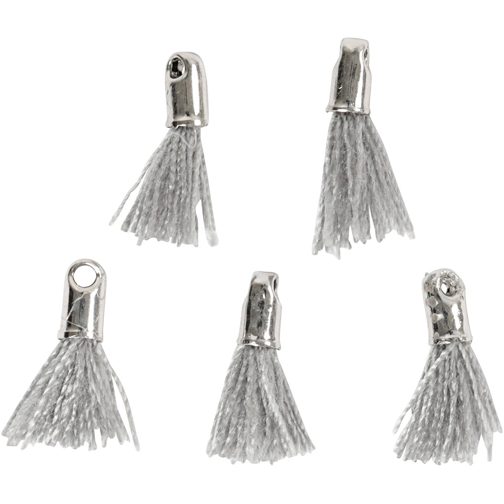 Nappa aziendale Creativ, l: 10 mm, misura buco 1 mm, grigio, 5 pezzi 1 scatola