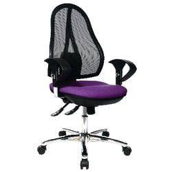 Bureaustoel topstar open point sy deluxe violet, zwart