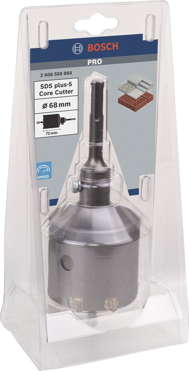 Juego de cortadores de núcleo Bosch pro sds plus-5, 68 x 54 x 72 mm
