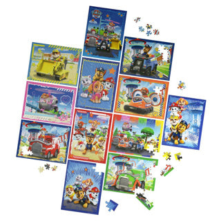 Confezione puzzle Spinmaster paw Patrol Confezione da 12 pezzi 5x24 pezzi, 5x48 pezzi, 2x100 pezzi