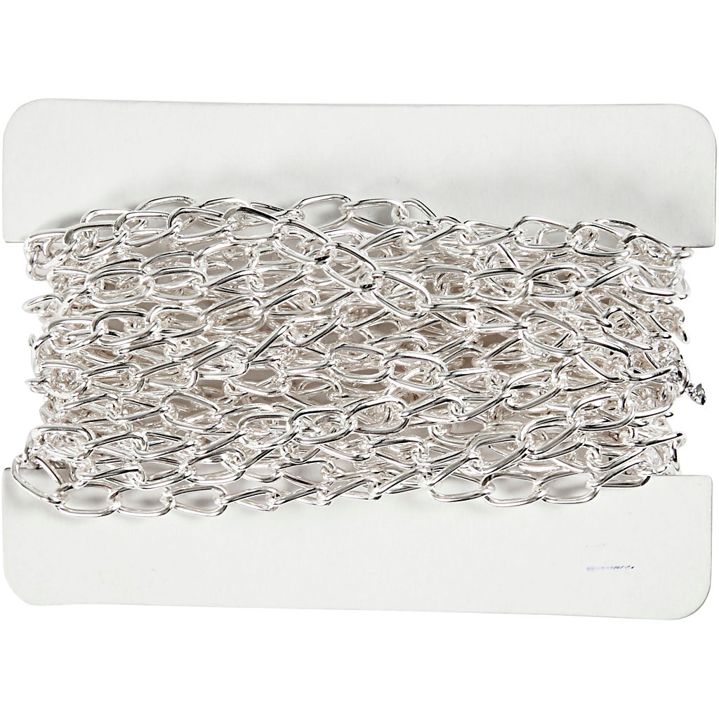 Creative Company Jasseron, B: 6 mm, argento, 5 m 1 pezzo