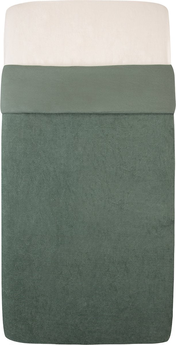 Witlof coperta per lettino per bambini tuck-inn velluto a coste verde bosco 60 x 120 cm