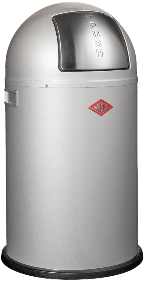 Wesco Pushboy Junior Pattumiera | 22 litri | metallo - argento | bidone della spazzatura - prodotto in Germania