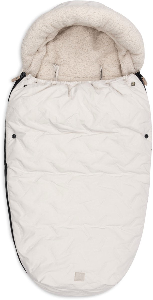Jollein voetenzak voor buggy kinderwagen - embossed - polyester - 42x82cm - sand