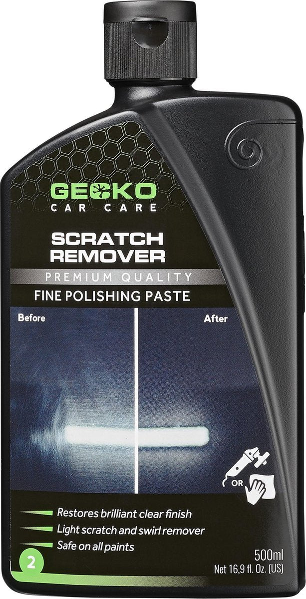 Gecko Car Care Gecko, solvente per graffi e lucidante fine, flacone da 500 ml