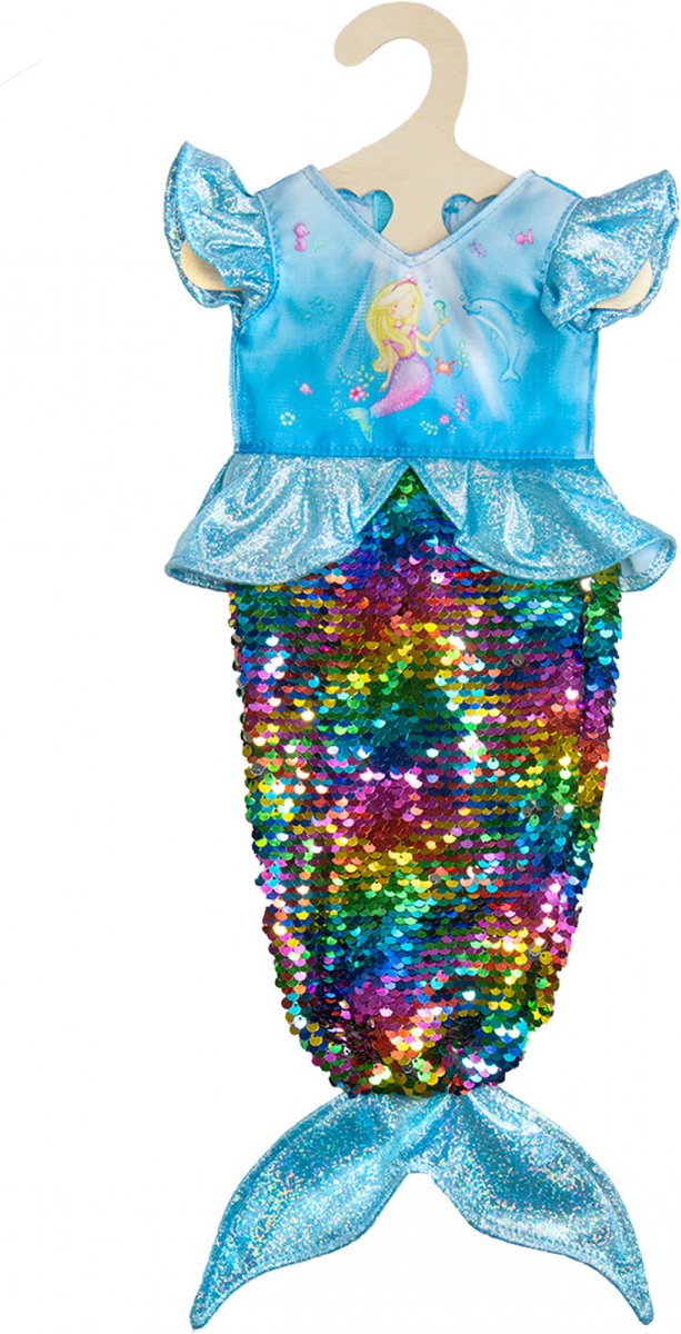Doll dress mermaid with sequins, 28-35 cm