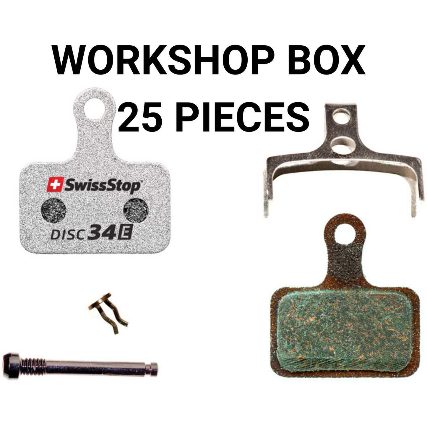 Swissstop - juego de pastillas de freno disco 34 e - shimano, trp, tektro, rever embalaje taller 25 juegos
