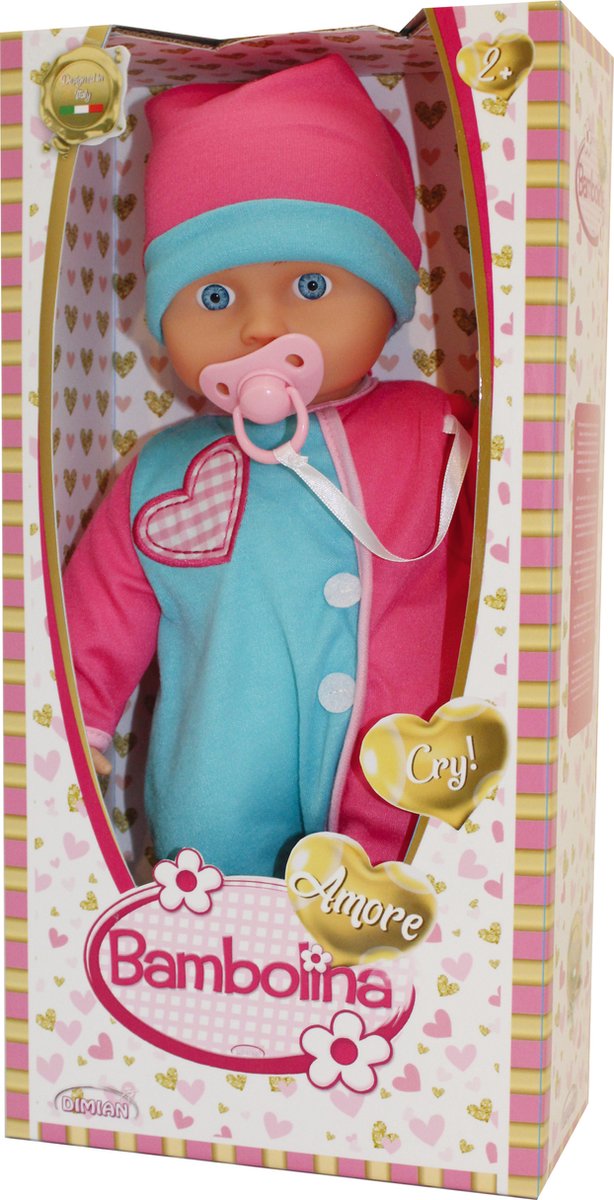 Muñeco Dimian con sonidos de llanto - amore - 36 cm.