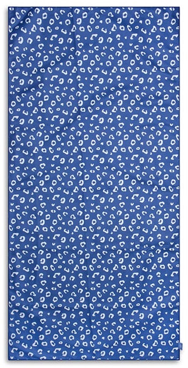 Leopardo | Asciugamano in microfibra blu 135 x 65 cm