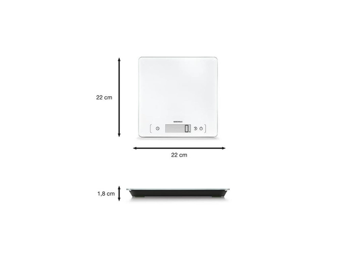 Soehnle keukenweegschaal page comfort 400 - digitaal - extra groot weegvlak - 1 gram nauwkeurig - tot 10 kg - wit