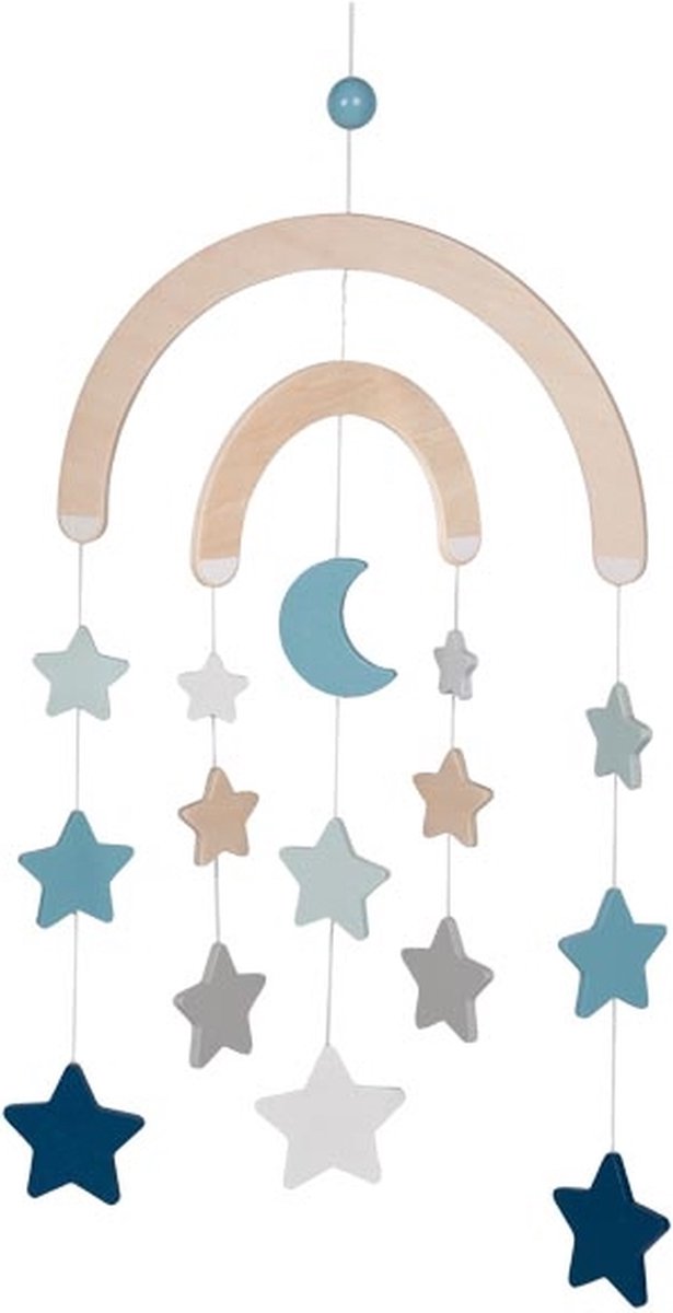 Goki Wooden Baby Mobile Starry Sky Sky Blue