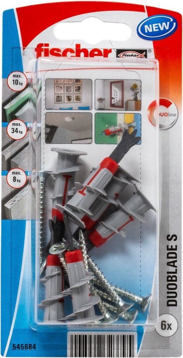 Fischer 545684 tassello per cartongesso duoblade s k nv 1 set(i)