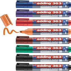 Segnapunti 363 edding punta smussata 2-5mm assortiti 8 pezzi