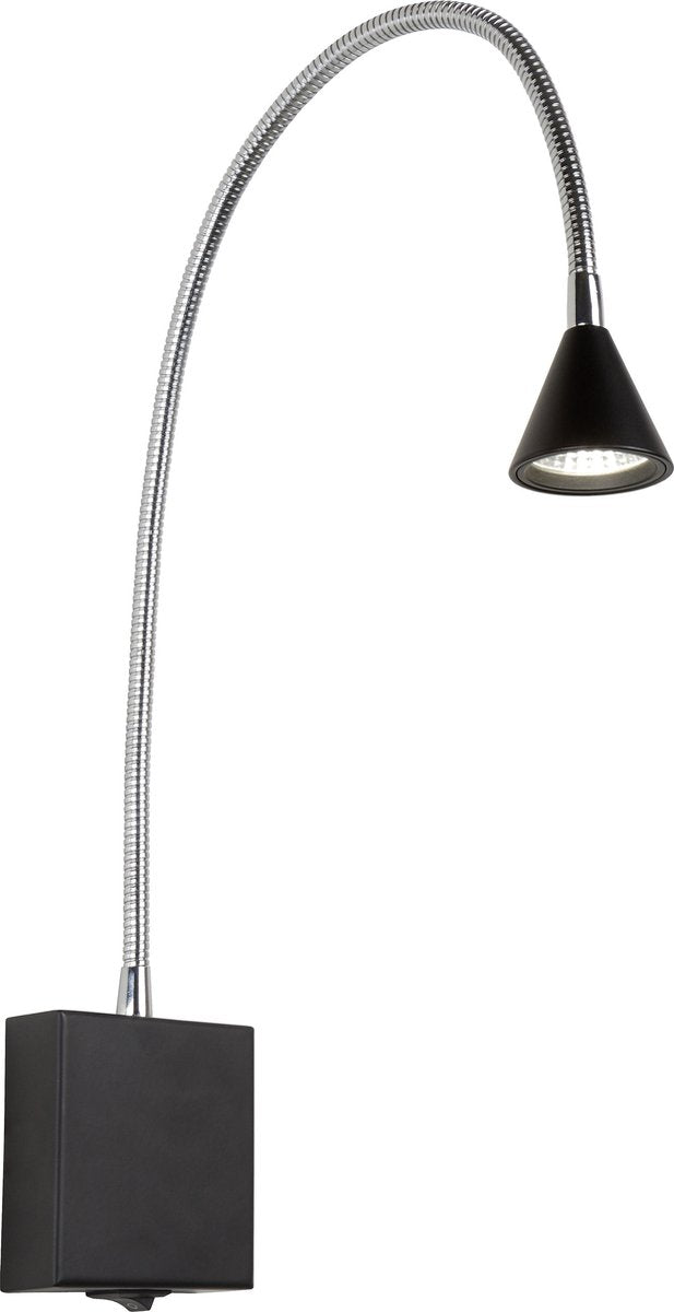 Lucide buddy - lampada da comodino applique - LED - 1x4w 4000k - nera