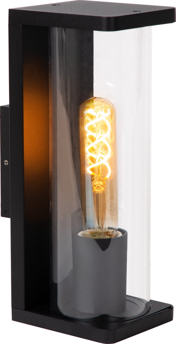 Lucide sligo - aplique interior exterior - 1xe27 - ip54 - negro