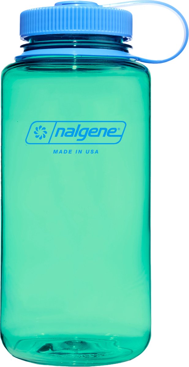 Nalgene - botella de boca ancha - botella para beber - botella de agua - a prueba de fugas - 1000 ml - sin bpa - sustentable - verde pastel