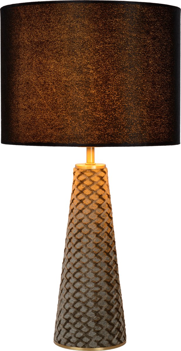 Lucide extravaganza velluto - lampada da tavolo - ø 25 cm - 1xe27 - nero