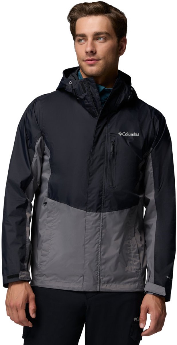 Giacca outdoor Columbia pouring adventure™ iii da uomo - nera, grigio città