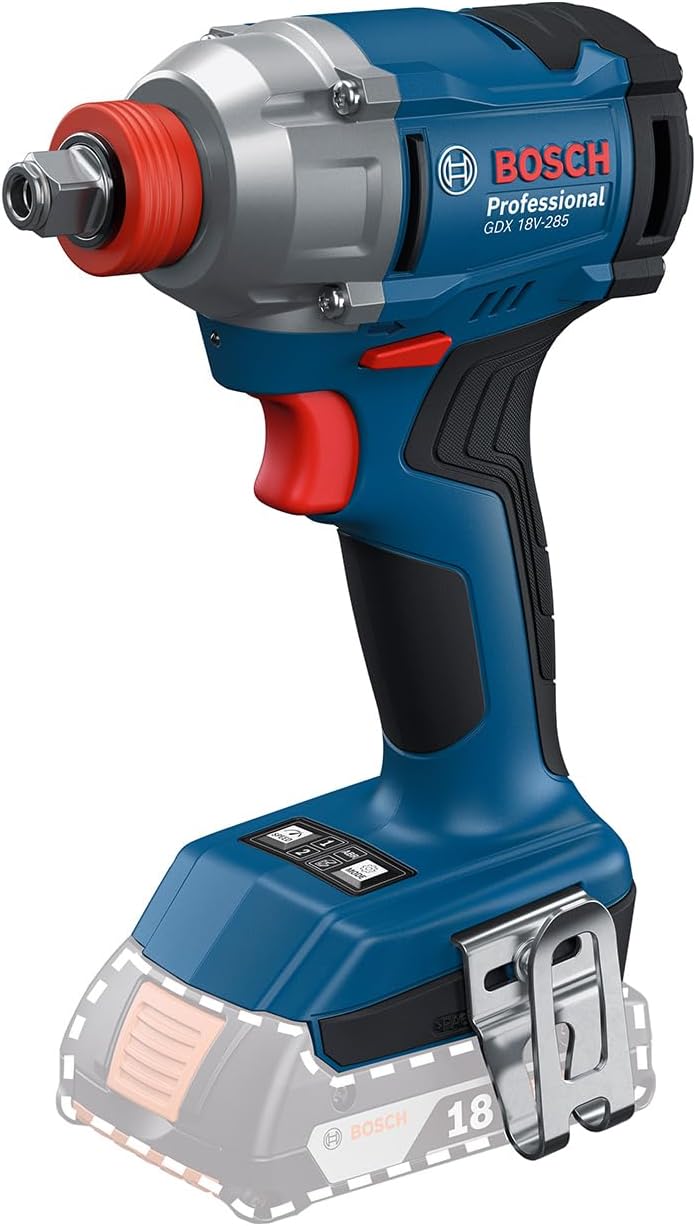 Atornillador de impacto inalámbrico bosch blue gdx 18v-285 cuerpo de llave de impacto | excluyendo baterías y cargador - 06019n2120