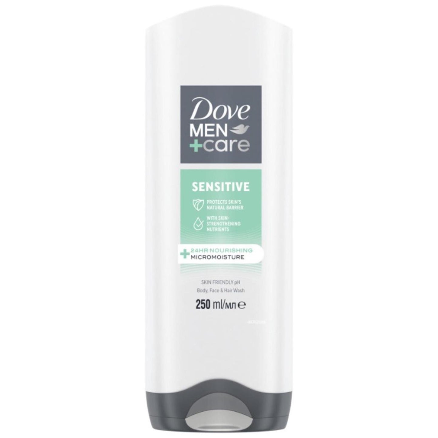 Dove ducha hombres sensibles 3 en 1 250ml